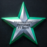 梅赛德斯AMG马石油F1车队Logo - 银色和绿色组成的星形图案